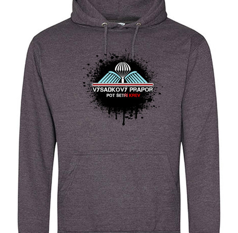 43. výsadkový pluk - pánská mikina s kapucou
