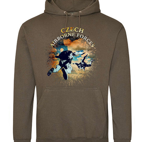 Czech Airborne - pánská mikina s kapucou