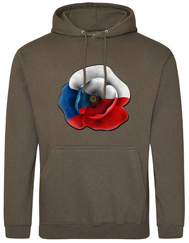 Symbol máku - pánská mikina s kapucou