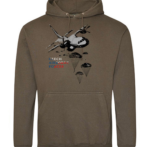 Czech Airborne - pánská mikina s kapucou